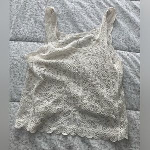 Lace crocheted crop top